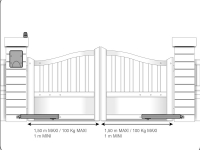 Torantrieb Fl�geltor�ffner  f�r Doppelfl�geltore inkl. Lampe, Pforte Funktion